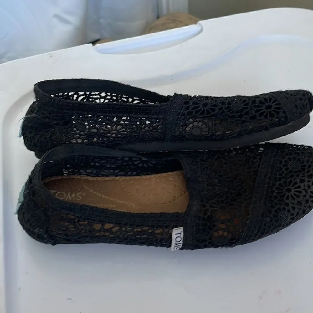 EUC! Toms Alpargata Moroccan Crochet - Size 6